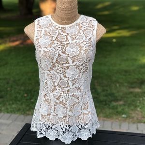 CAbi lace ivory tank
